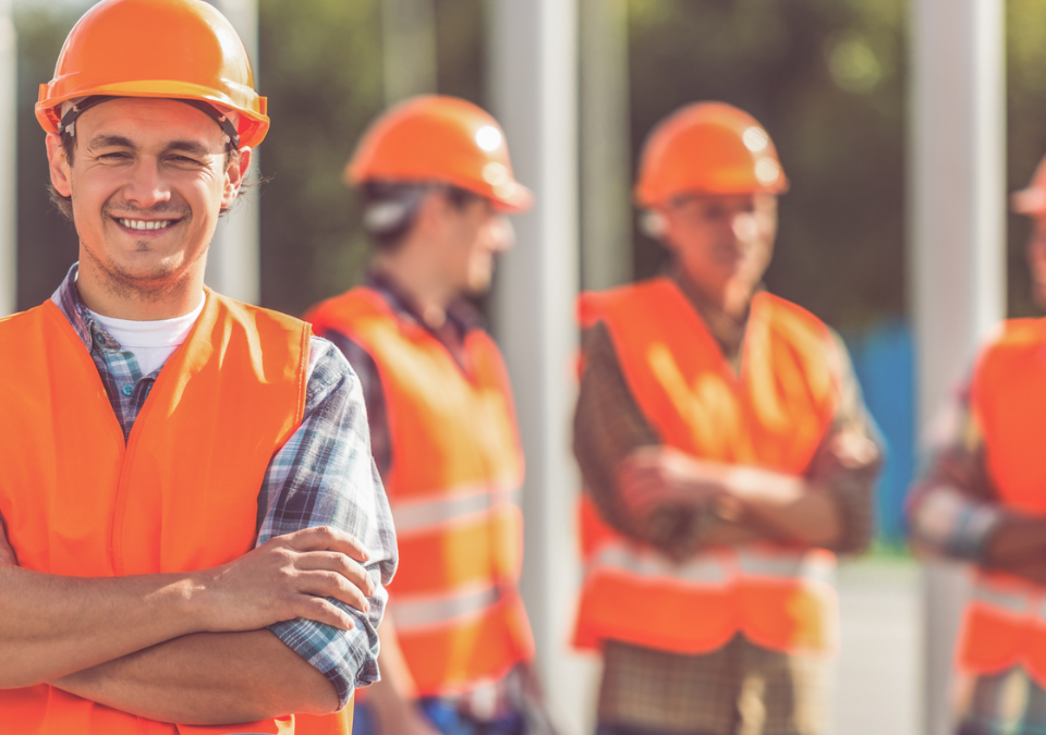 construction workers standing in a group